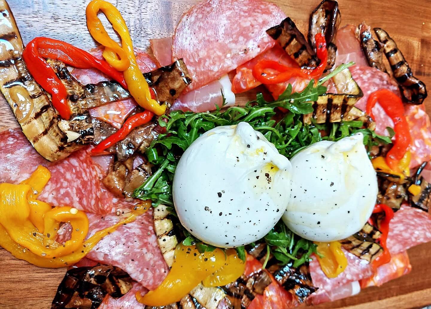 Italian platter of italian food 